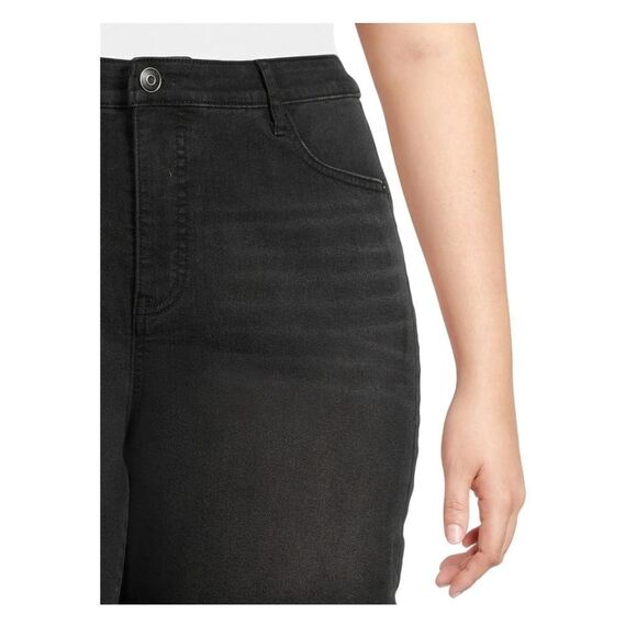 Terra & Sky Women's Plus Size Bermuda Denim Shorts, 7” Inseam, Size 4X (28-30W) - Picture 6 of 9